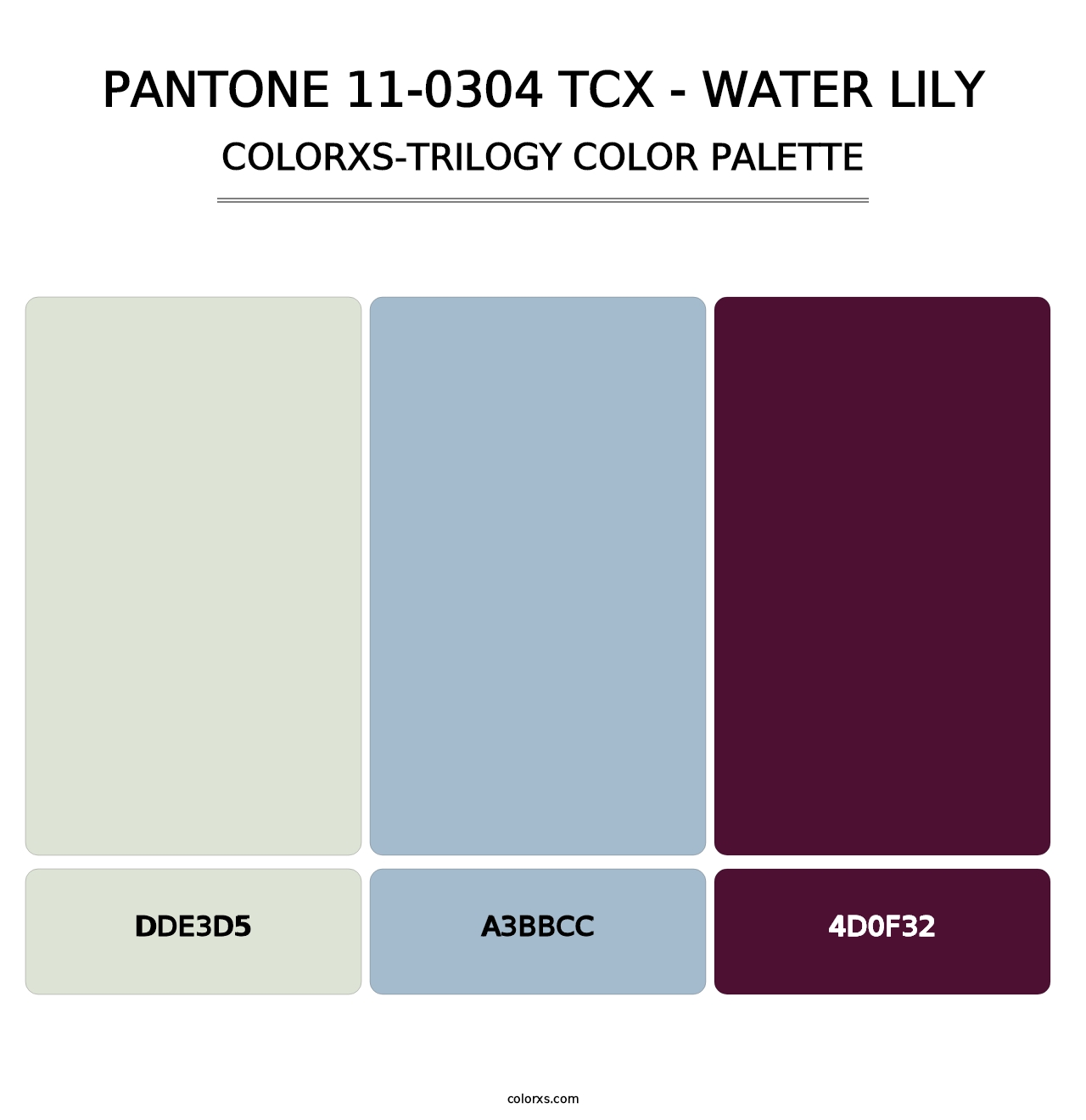PANTONE 11-0304 TCX - Water Lily - Colorxs Trilogy Palette