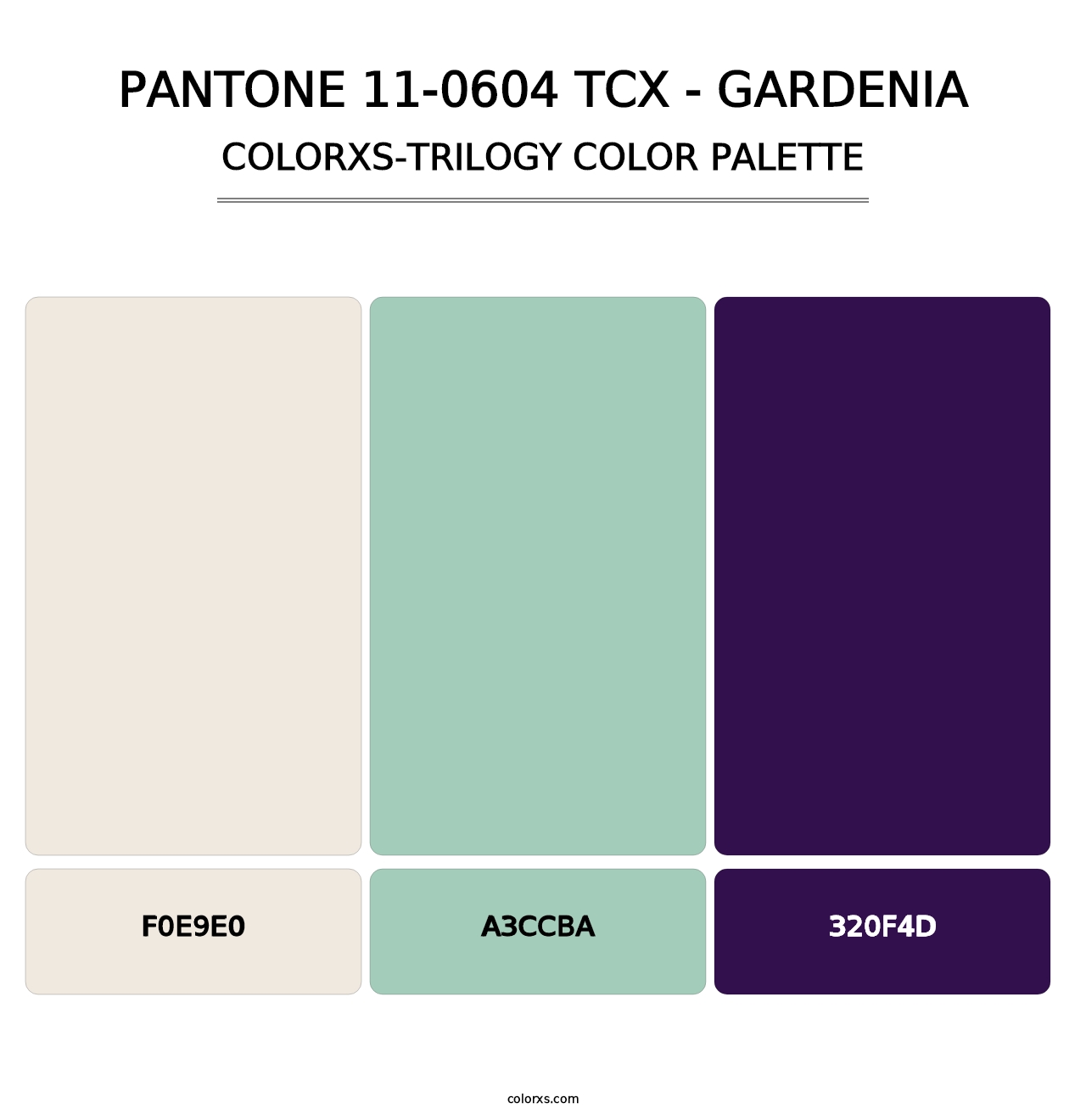 PANTONE 11-0604 TCX - Gardenia - Colorxs Trilogy Palette