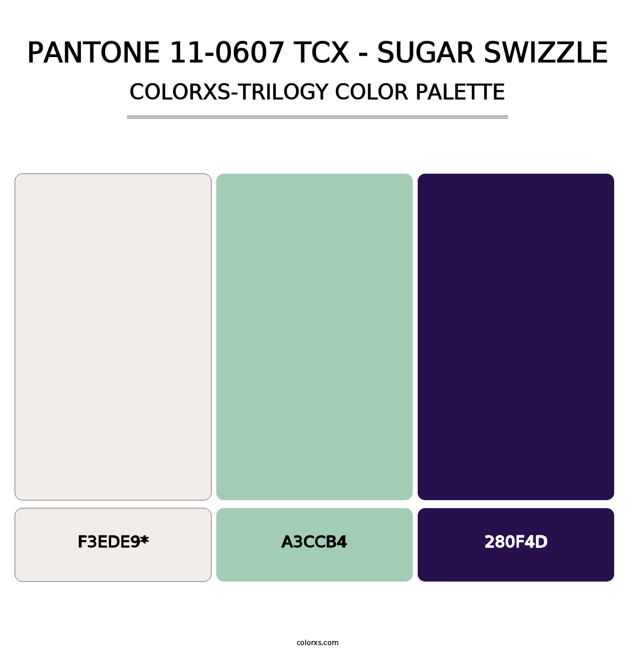 PANTONE 11-0607 TCX - Sugar Swizzle - Colorxs Trilogy Palette
