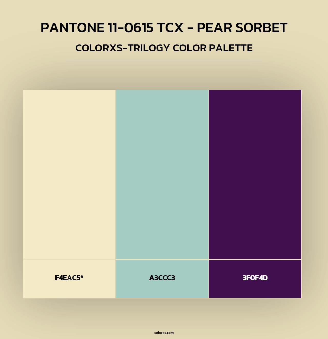 PANTONE 11-0615 TCX - Pear Sorbet - Colorxs Trilogy Palette