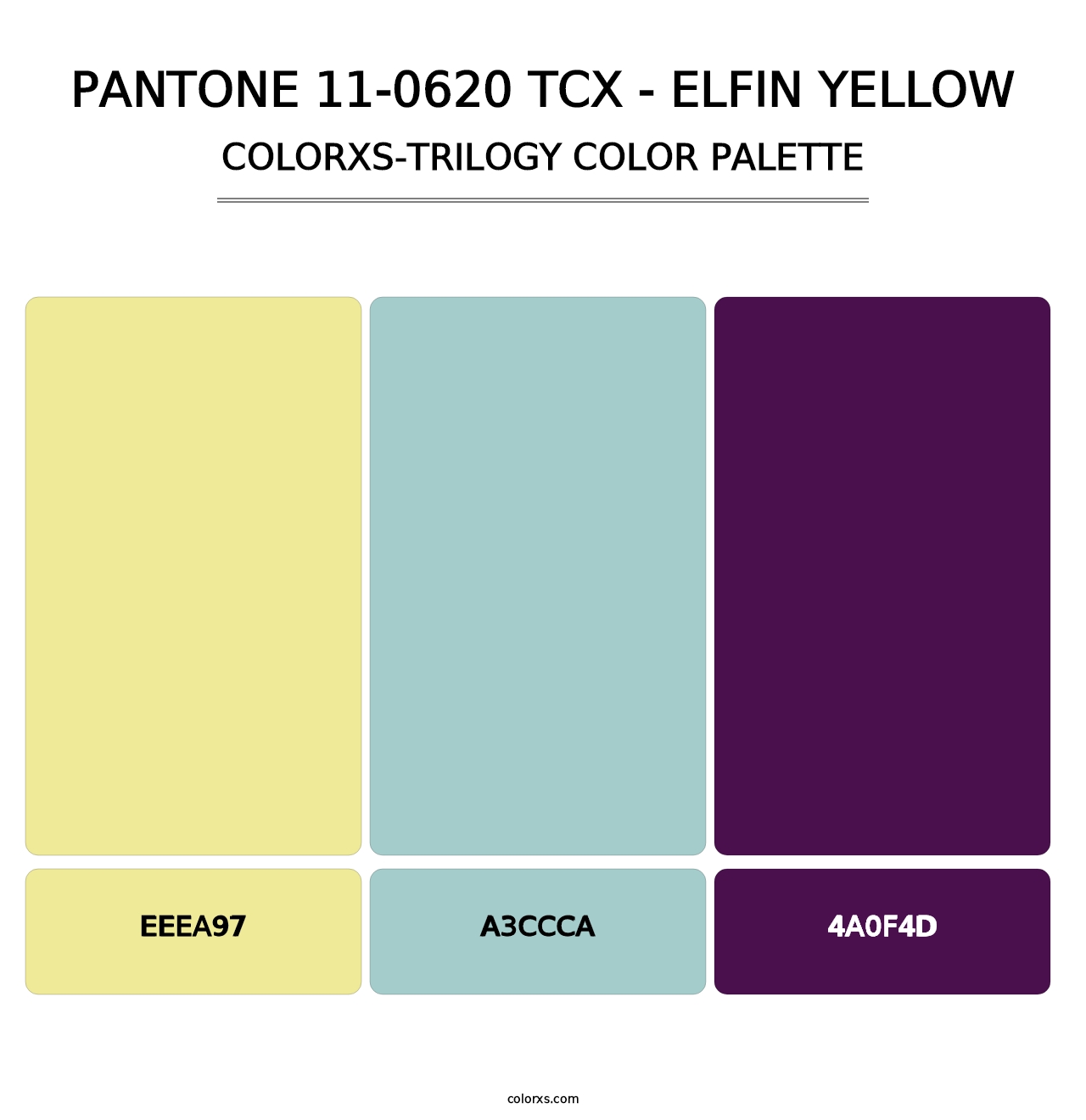 PANTONE 11-0620 TCX - Elfin Yellow - Colorxs Trilogy Palette