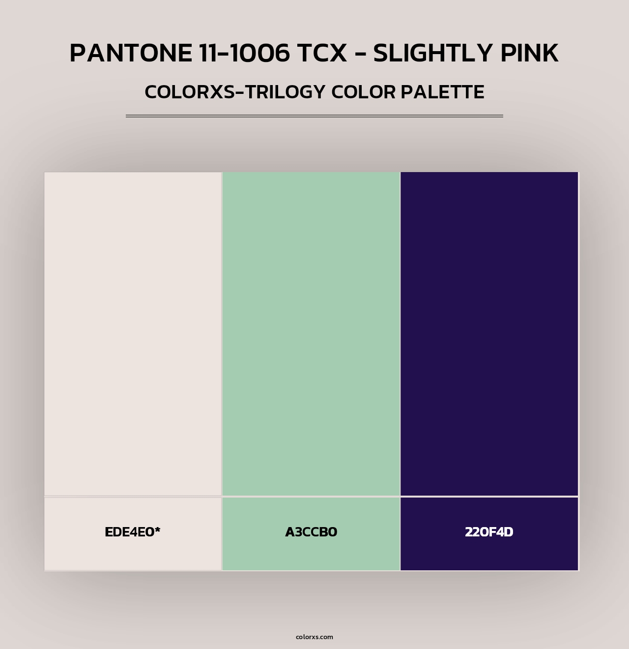 PANTONE 11-1006 TCX - Slightly Pink - Colorxs Trilogy Palette