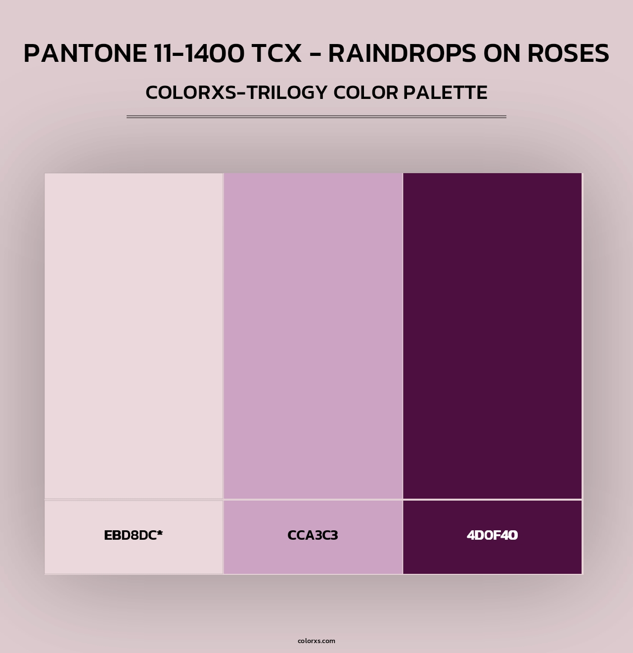 PANTONE 11-1400 TCX - Raindrops on Roses - Colorxs Trilogy Palette