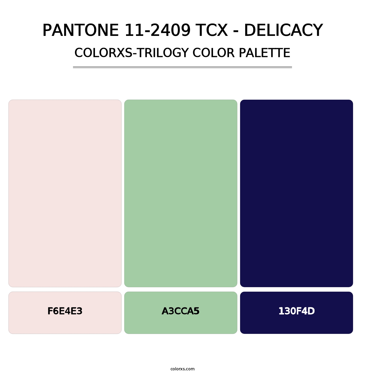 PANTONE 11-2409 TCX - Delicacy - Colorxs Trilogy Palette