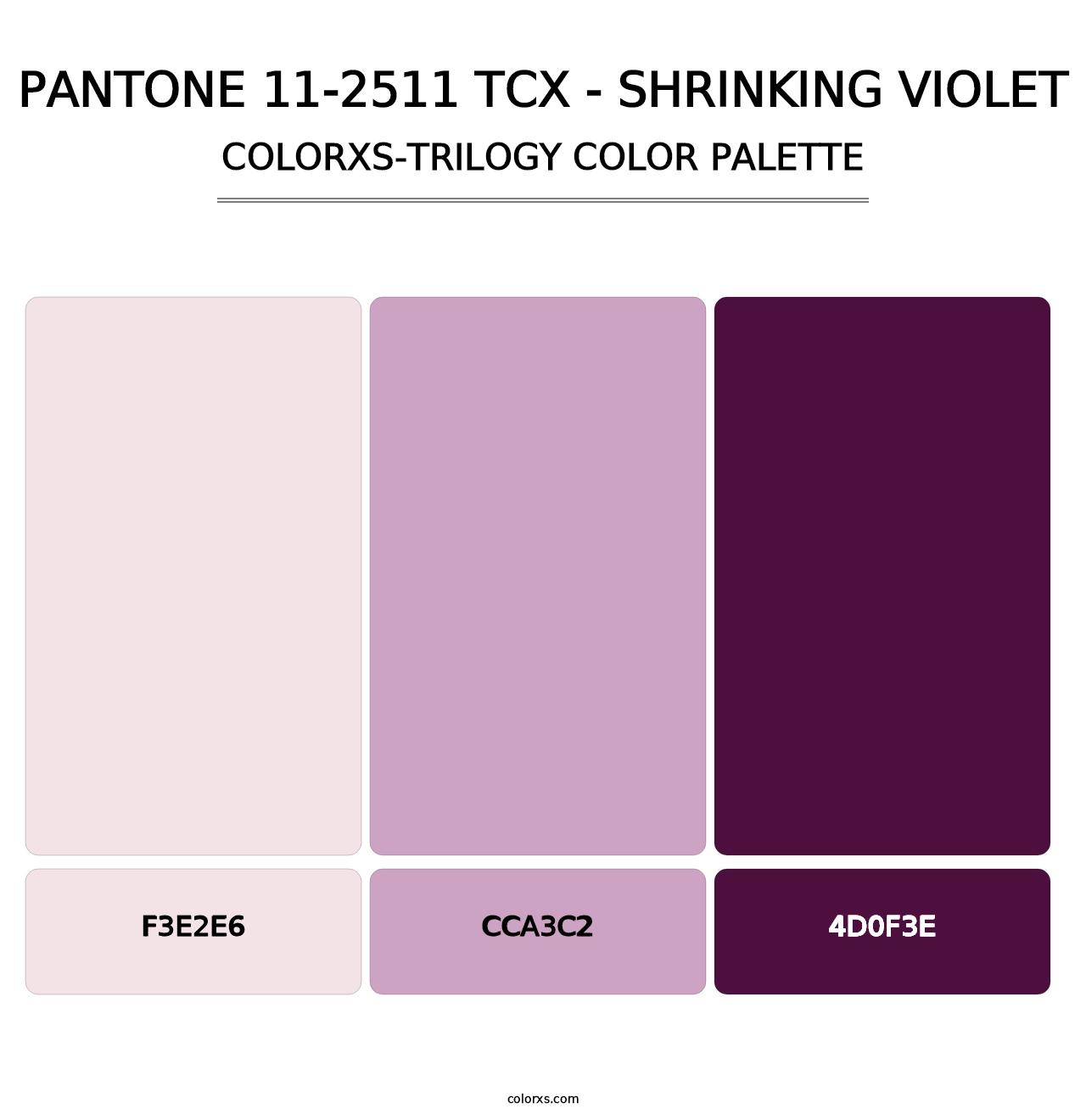 PANTONE 11-2511 TCX - Shrinking Violet - Colorxs Trilogy Palette