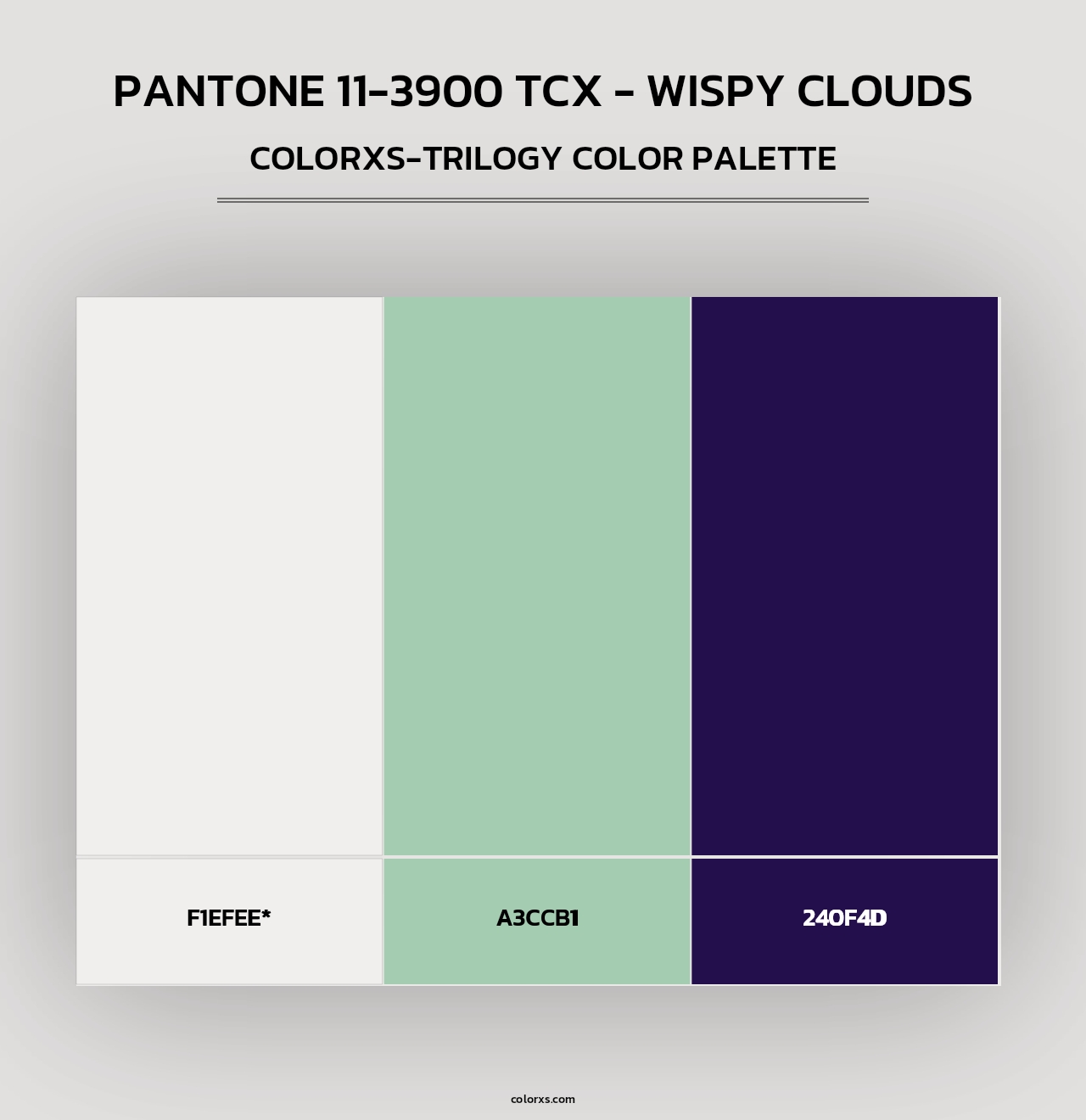 PANTONE 11-3900 TCX - Wispy Clouds - Colorxs Trilogy Palette