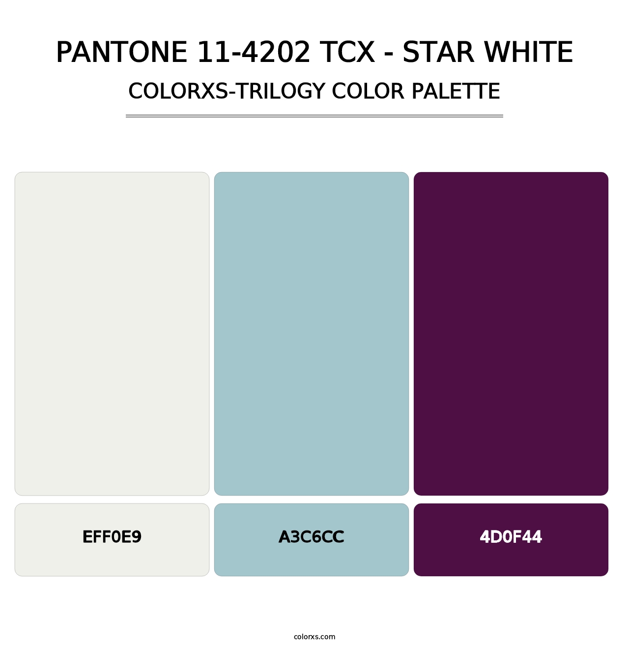PANTONE 11-4202 TCX - Star White - Colorxs Trilogy Palette