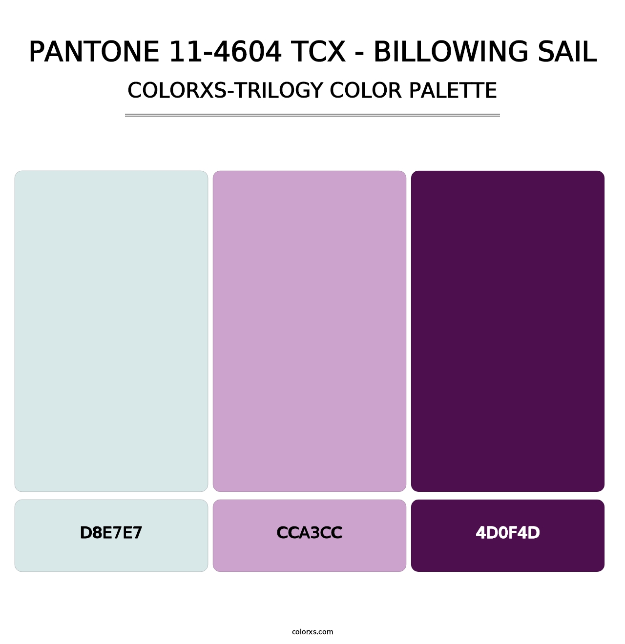 PANTONE 11-4604 TCX - Billowing Sail - Colorxs Trilogy Palette
