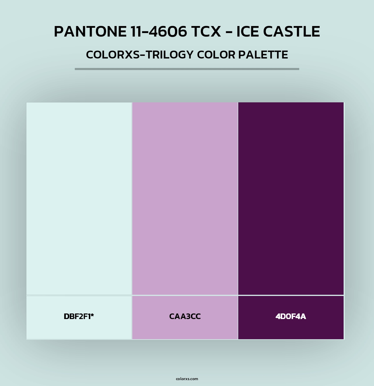 PANTONE 11-4606 TCX - Ice Castle - Colorxs Trilogy Palette