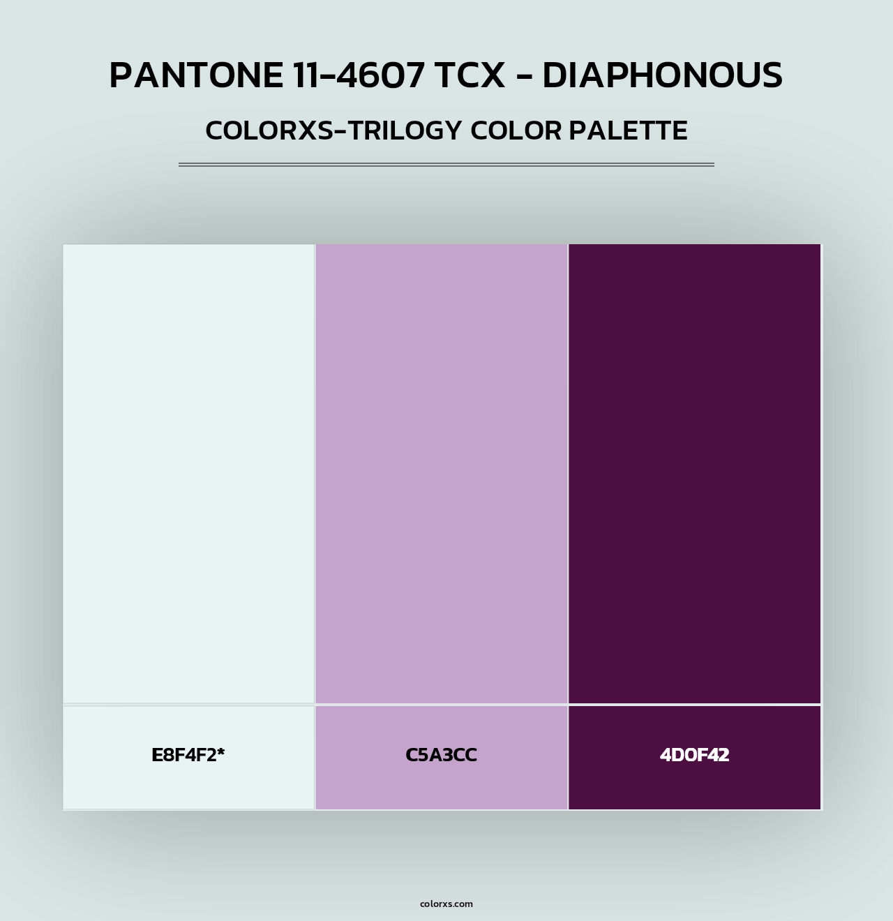 PANTONE 11-4607 TCX - Diaphonous - Colorxs Trilogy Palette