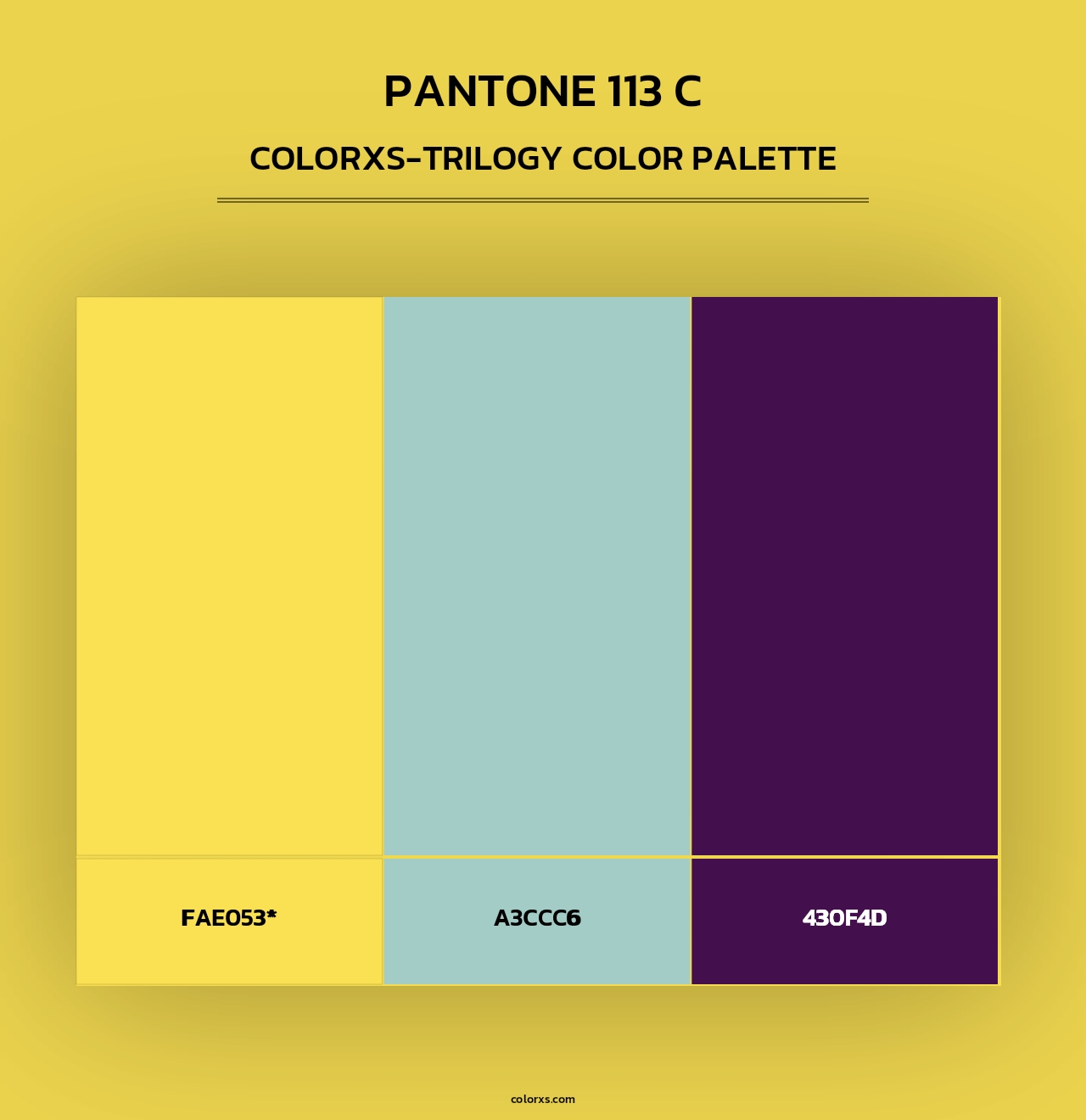 PANTONE 113 C - Colorxs Trilogy Palette