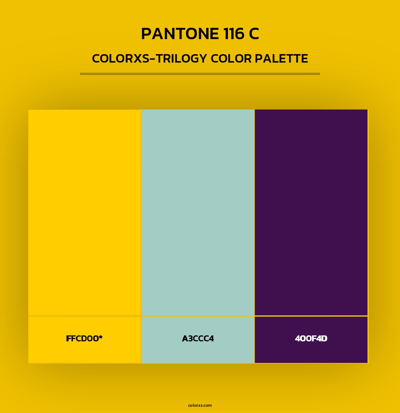 PANTONE 116 C - Colorxs Trilogy Palette