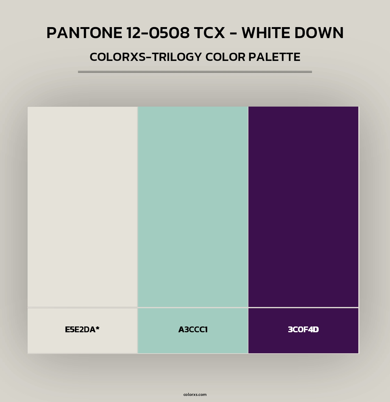 PANTONE 12-0508 TCX - White Down - Colorxs Trilogy Palette