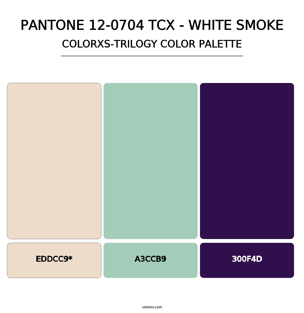PANTONE 12-0704 TCX - White Smoke - Colorxs Trilogy Palette