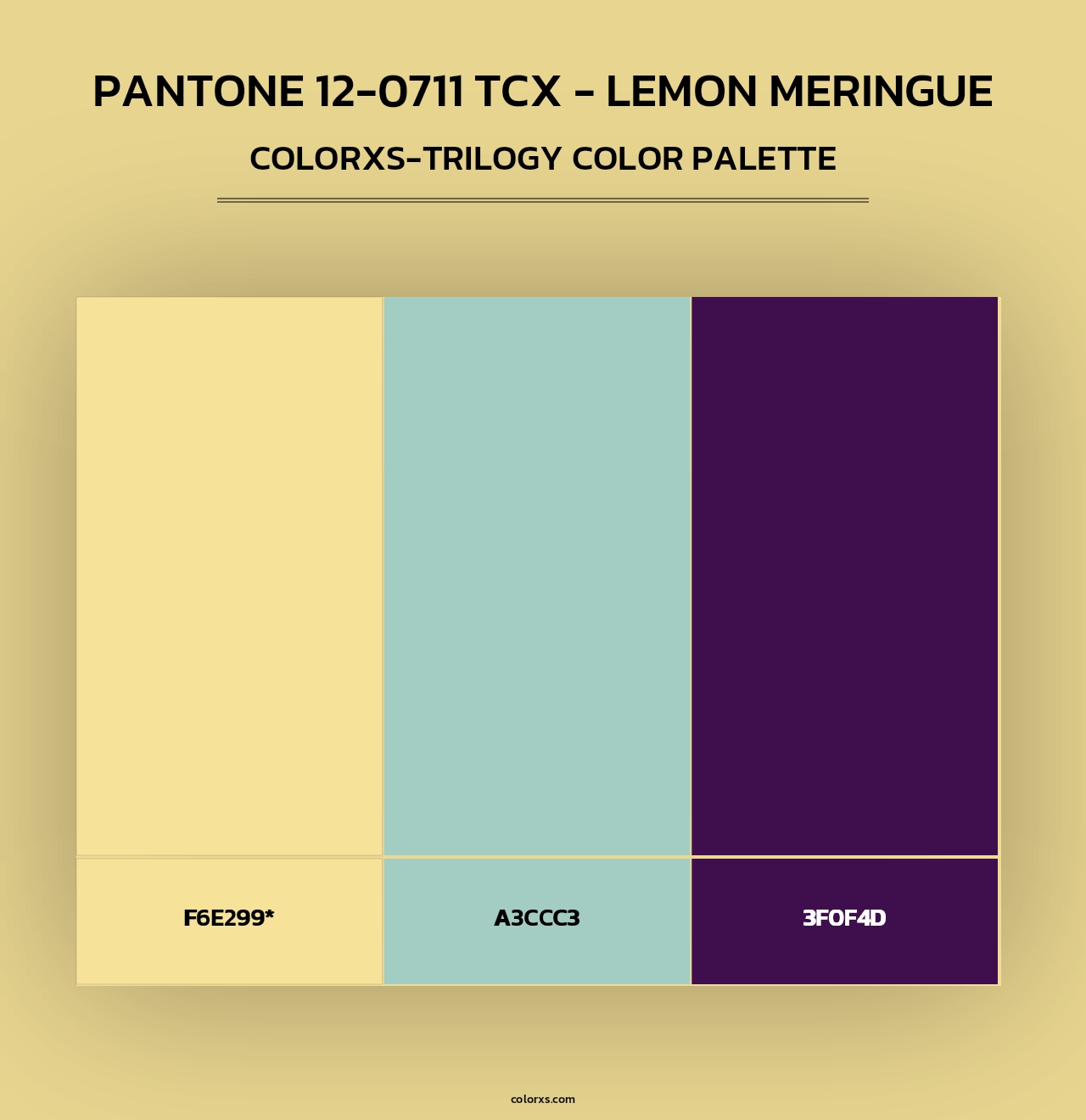 PANTONE 12-0711 TCX - Lemon Meringue - Colorxs Trilogy Palette