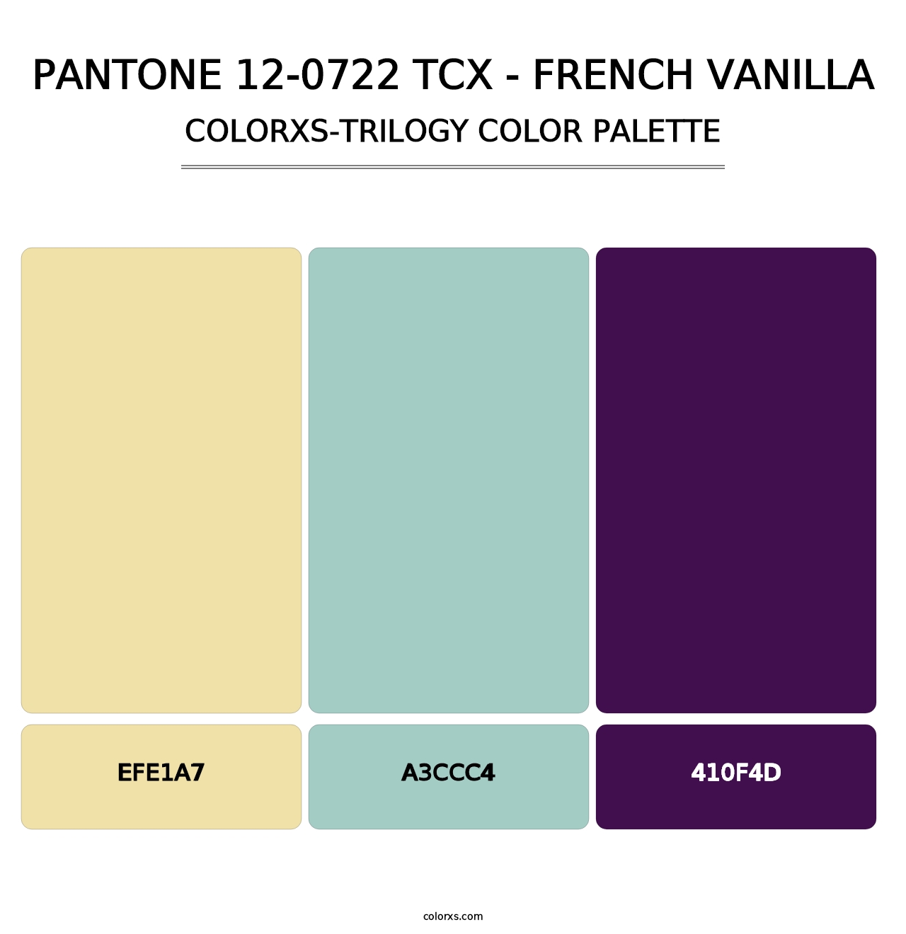 PANTONE 12-0722 TCX - French Vanilla - Colorxs Trilogy Palette