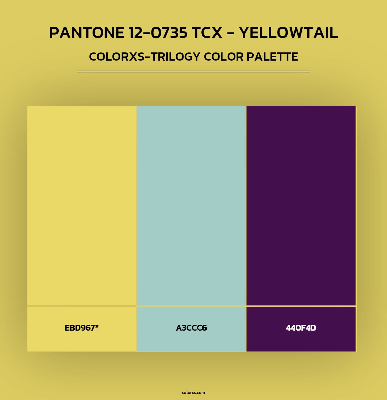 PANTONE 12-0735 TCX - Yellowtail - Colorxs Trilogy Palette