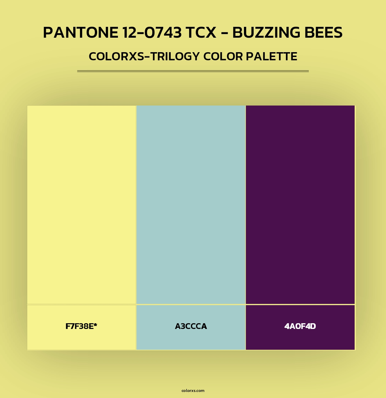 PANTONE 12-0743 TCX - Buzzing Bees - Colorxs Trilogy Palette