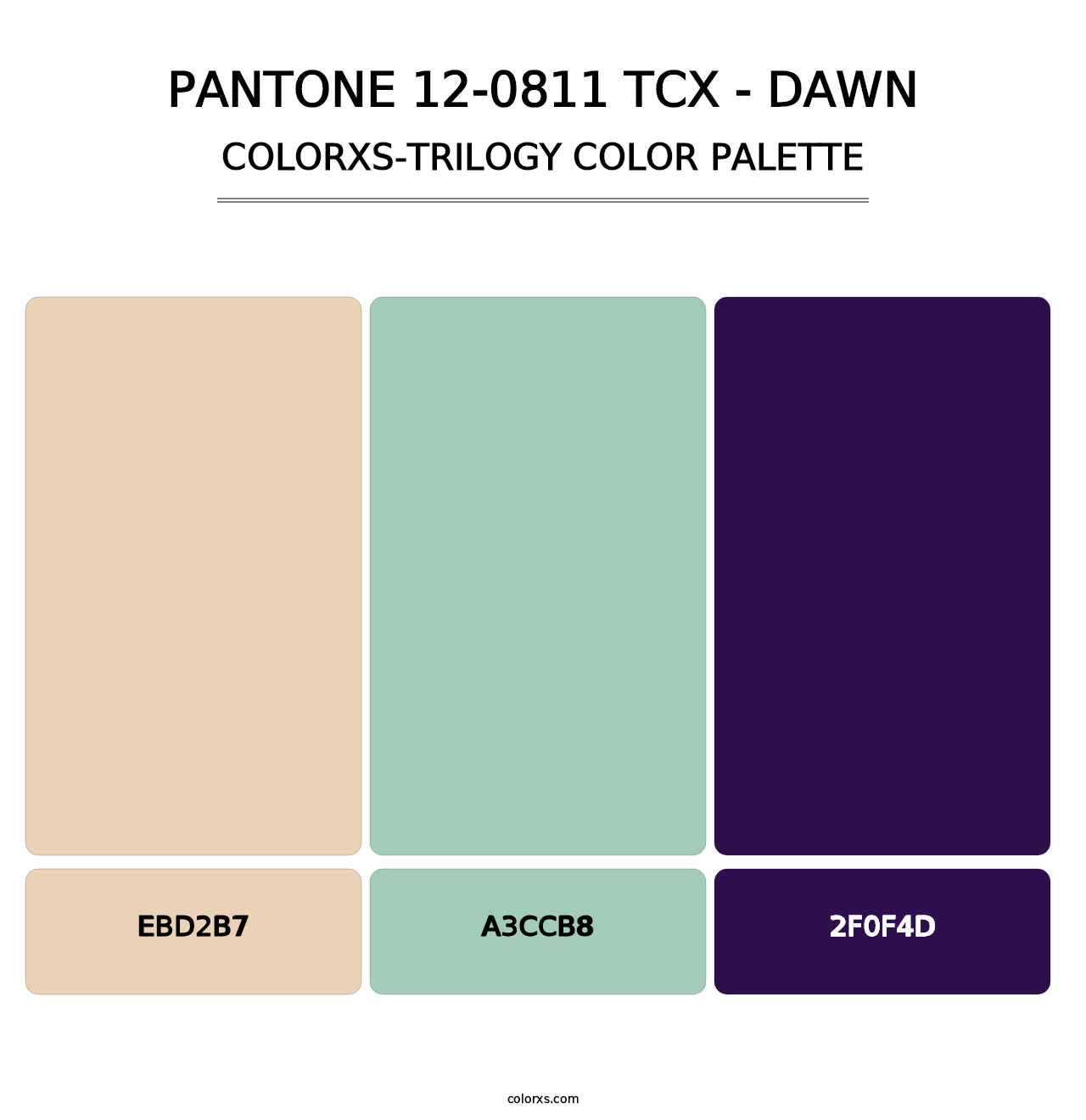 PANTONE 12-0811 TCX - Dawn - Colorxs Trilogy Palette