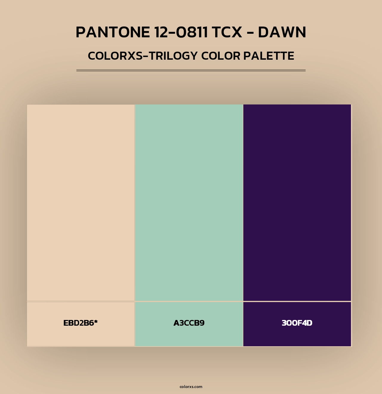 PANTONE 12-0811 TCX - Dawn - Colorxs Trilogy Palette