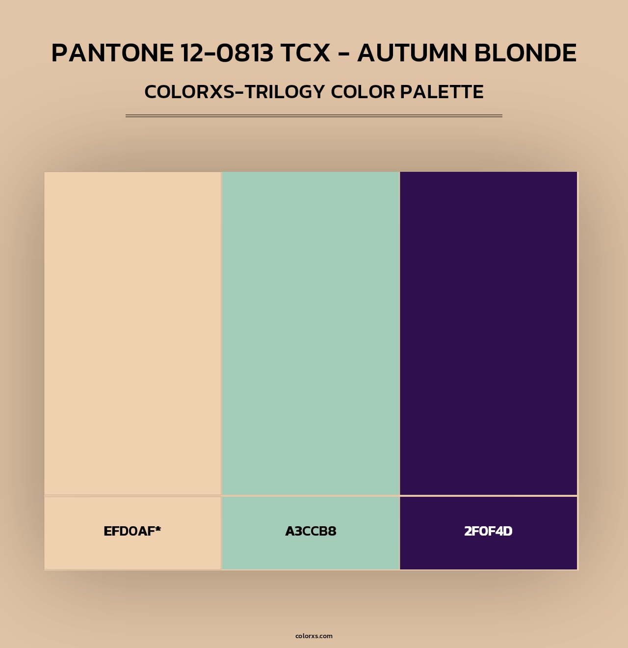 PANTONE 12-0813 TCX - Autumn Blonde - Colorxs Trilogy Palette