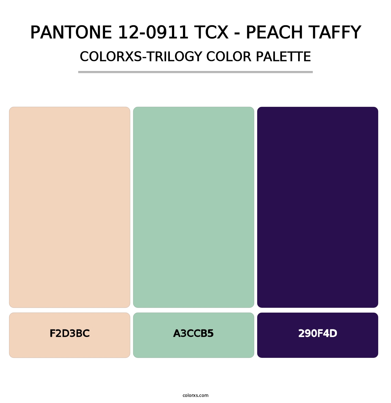 PANTONE 12-0911 TCX - Peach Taffy - Colorxs Trilogy Palette