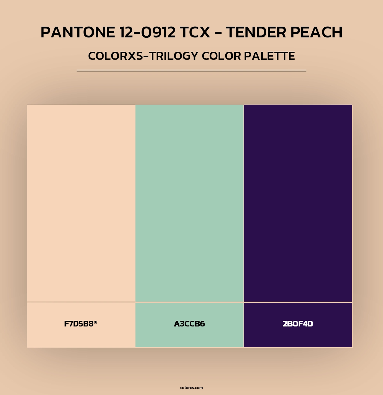 PANTONE 12-0912 TCX - Tender Peach - Colorxs Trilogy Palette
