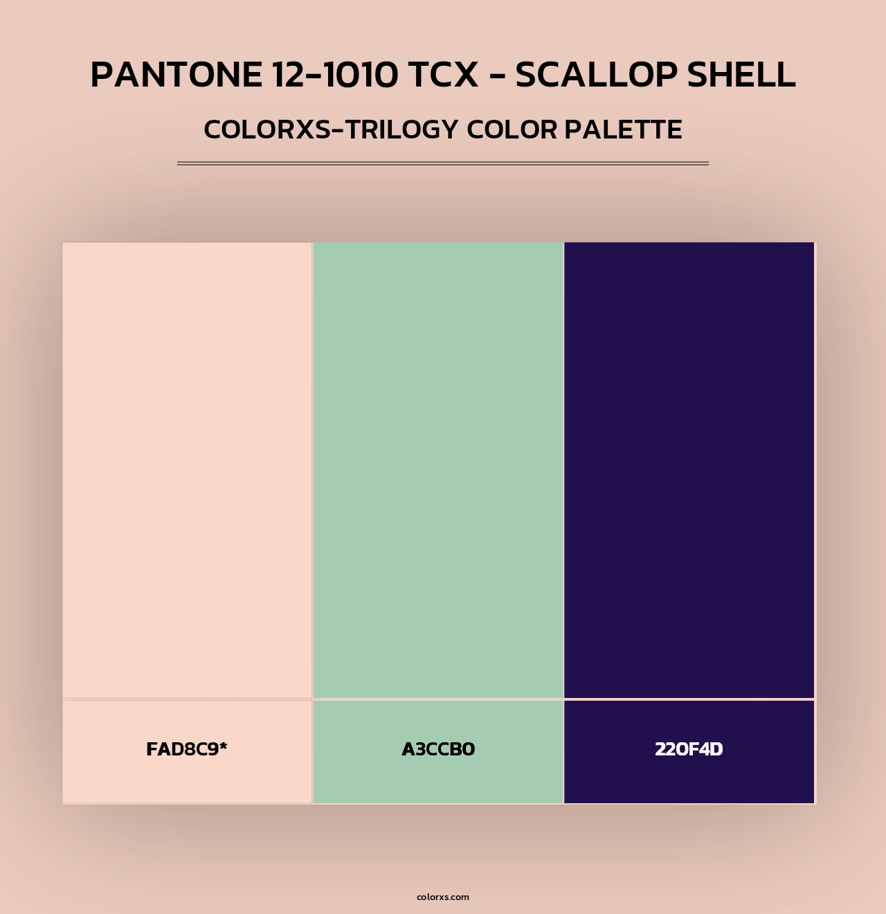 PANTONE 12-1010 TCX - Scallop Shell - Colorxs Trilogy Palette