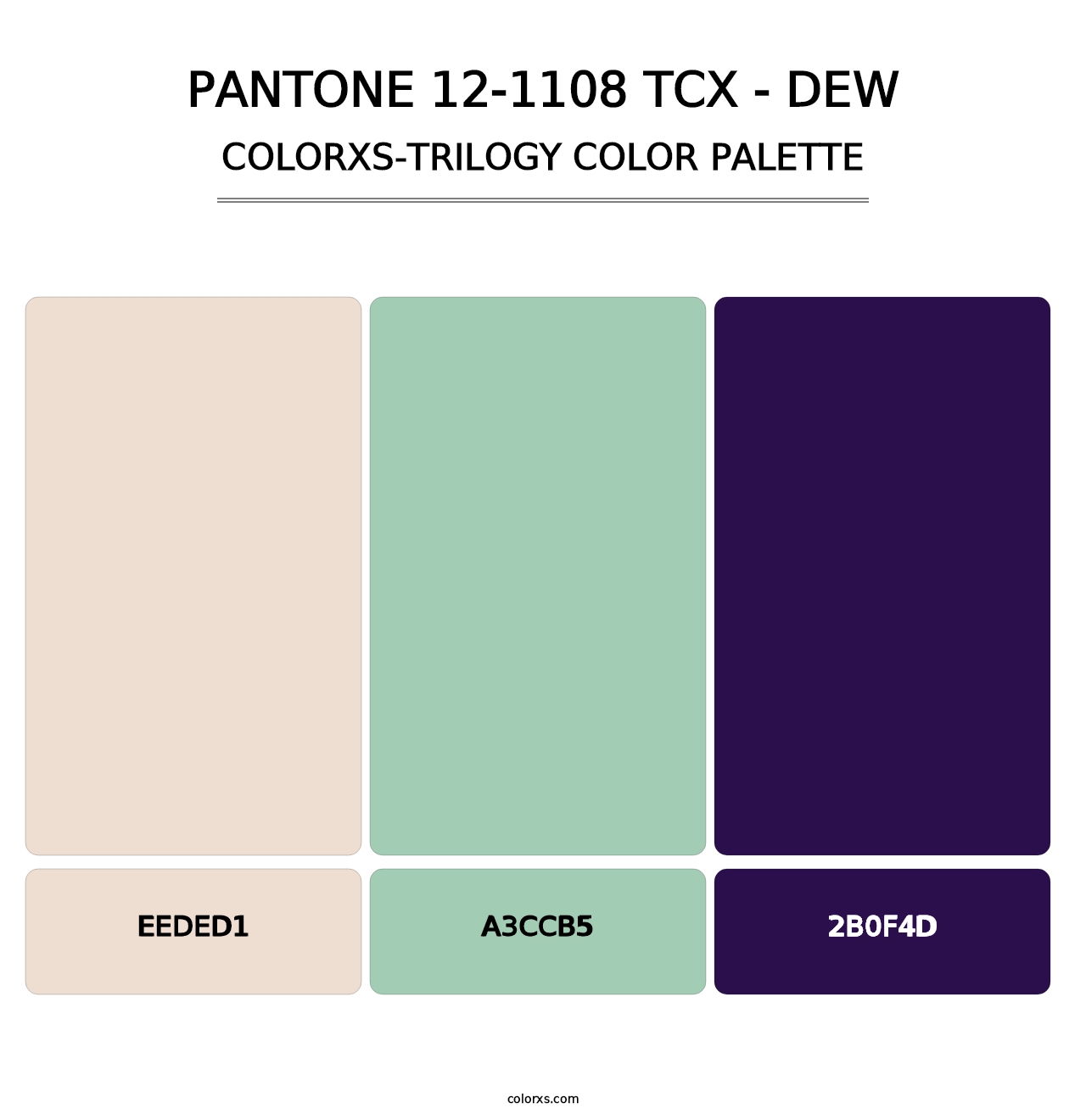 PANTONE 12-1108 TCX - Dew - Colorxs Trilogy Palette