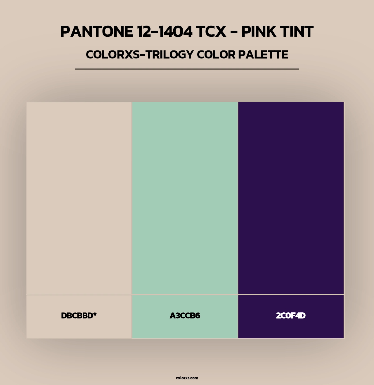 PANTONE 12-1404 TCX - Pink Tint - Colorxs Trilogy Palette