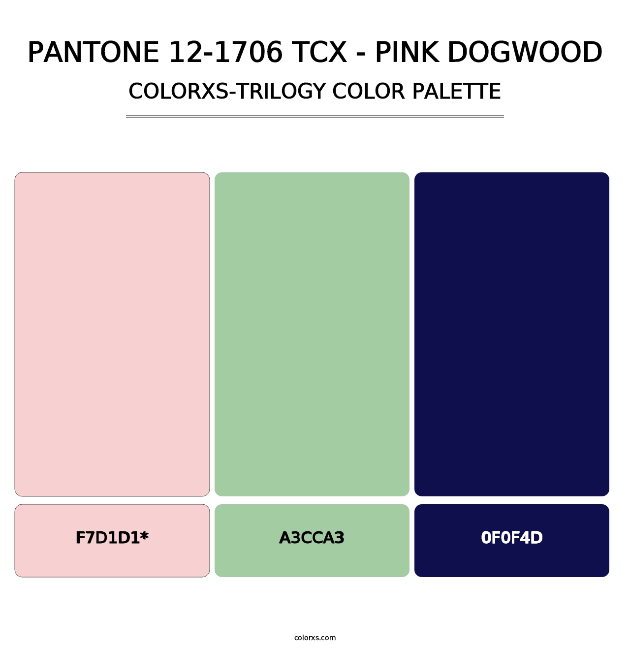 PANTONE 12-1706 TCX - Pink Dogwood - Colorxs Trilogy Palette