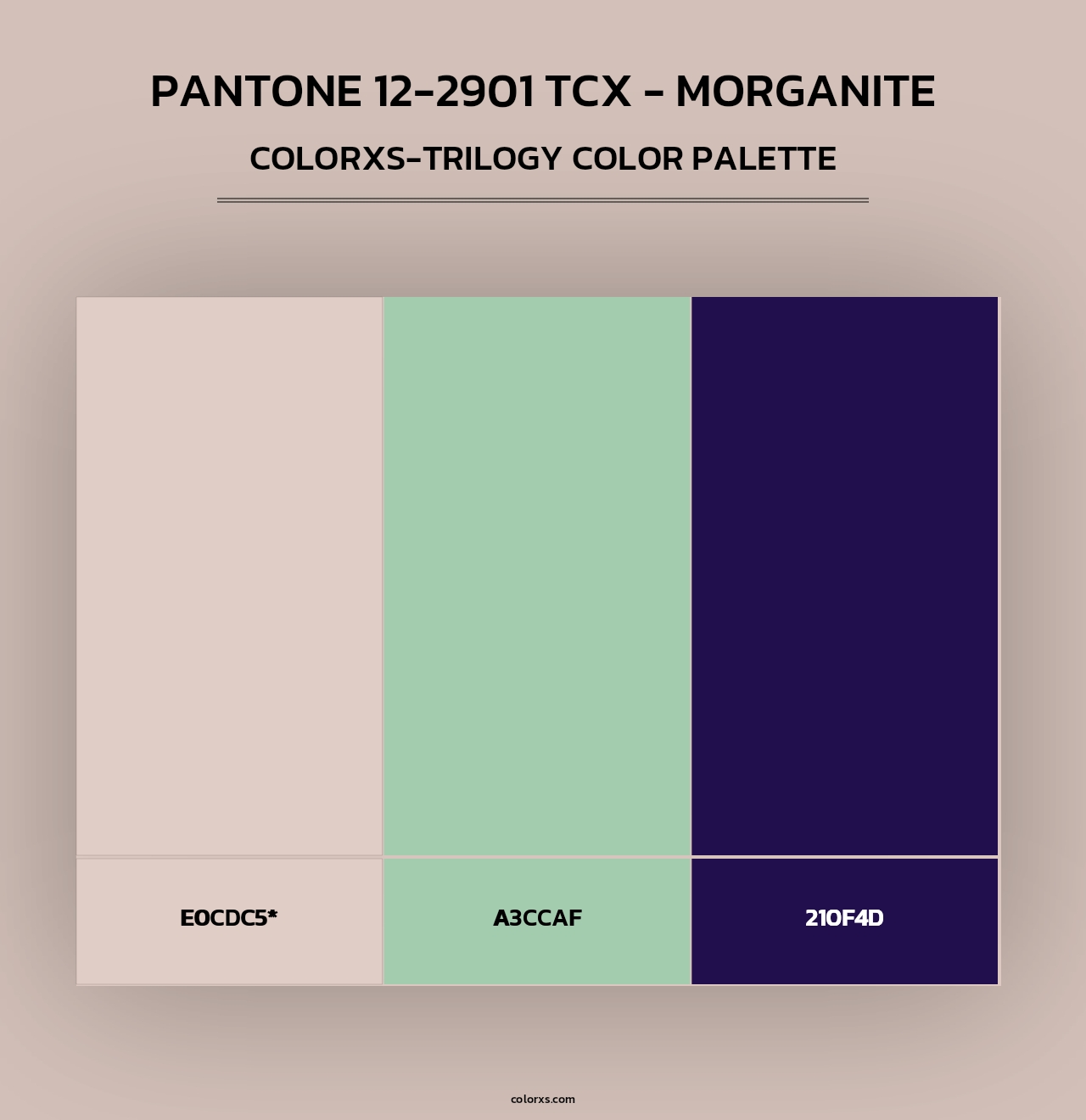 PANTONE 12-2901 TCX - Morganite - Colorxs Trilogy Palette