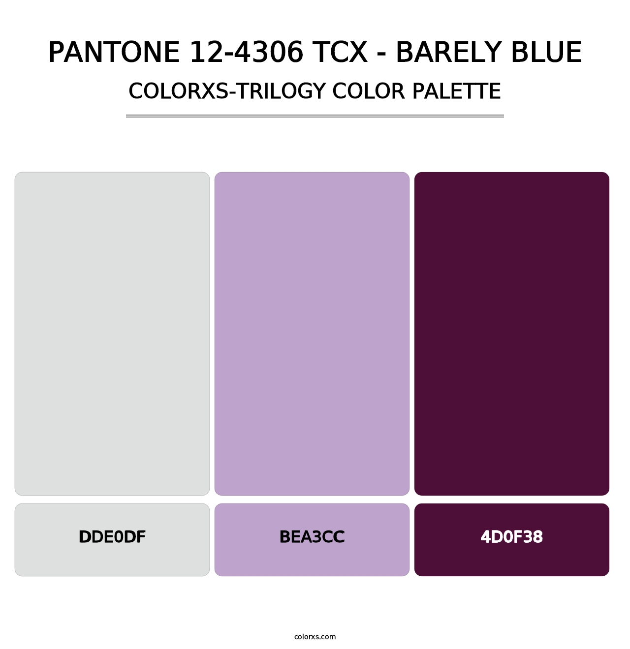 PANTONE 12-4306 TCX - Barely Blue - Colorxs Trilogy Palette
