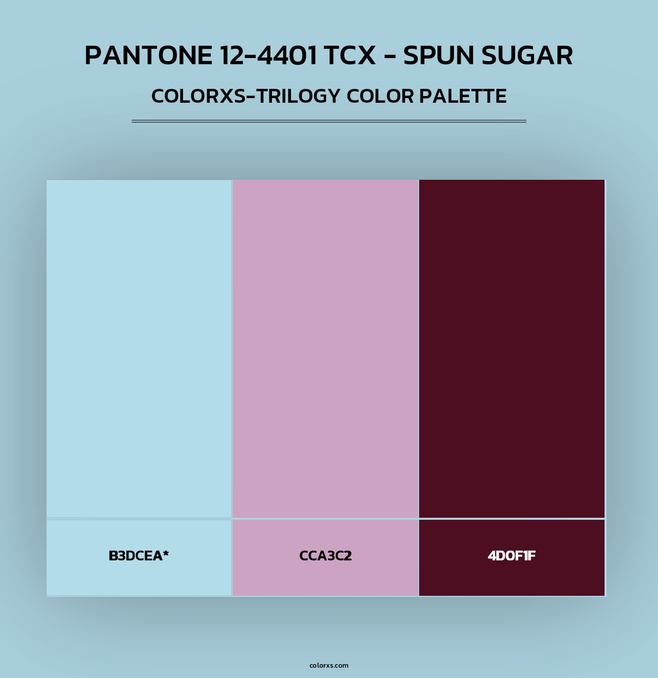 PANTONE 12-4401 TCX - Spun Sugar - Colorxs Trilogy Palette