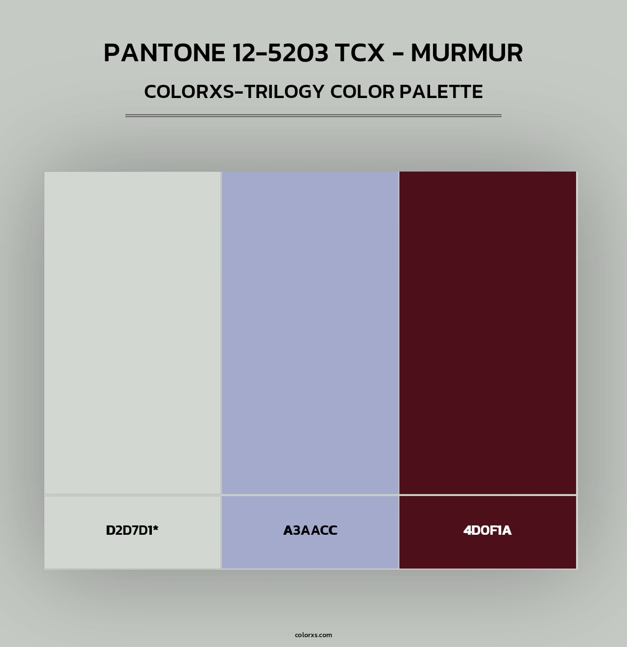 PANTONE 12-5203 TCX - Murmur - Colorxs Trilogy Palette