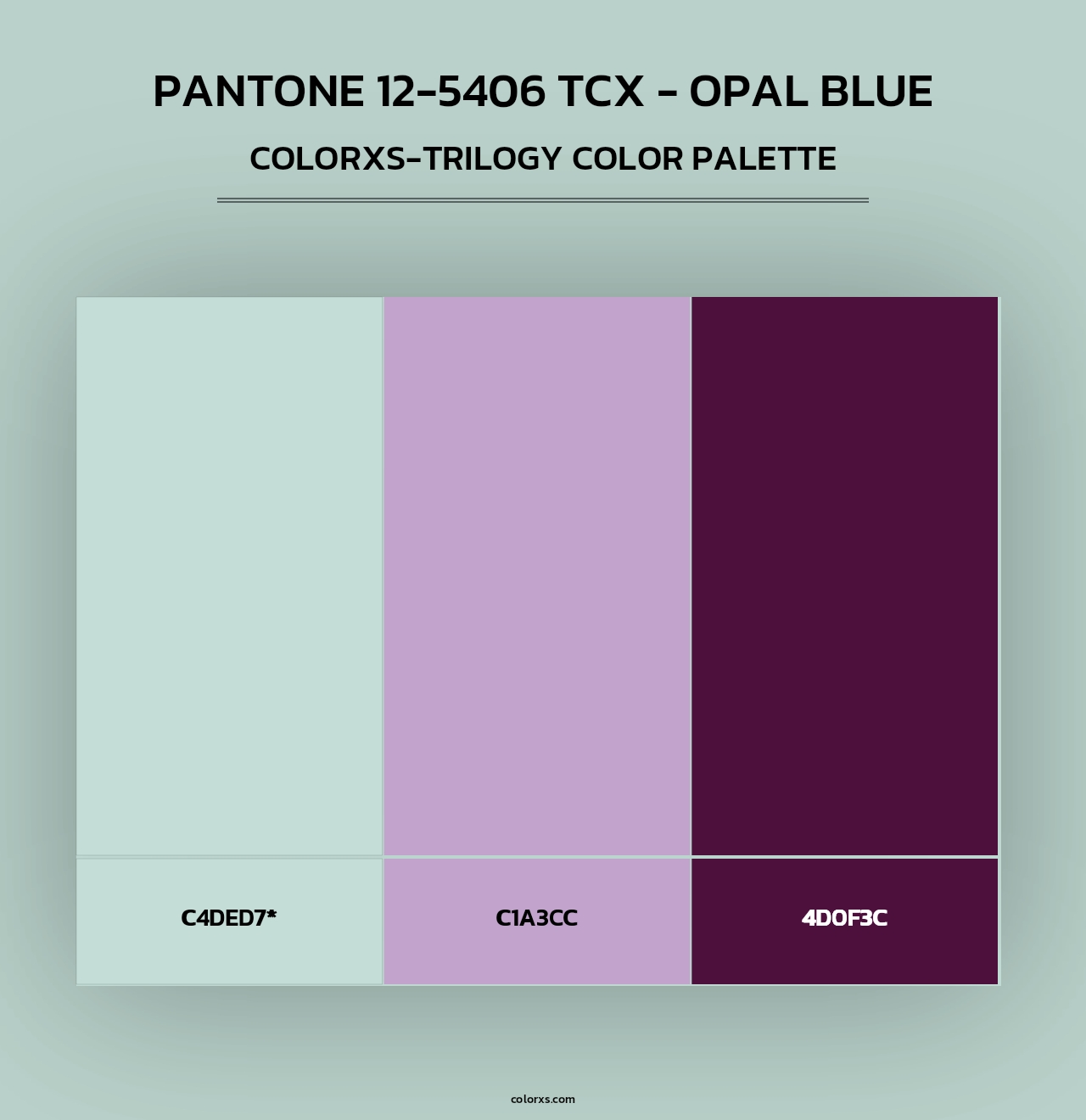 PANTONE 12-5406 TCX - Opal Blue - Colorxs Trilogy Palette