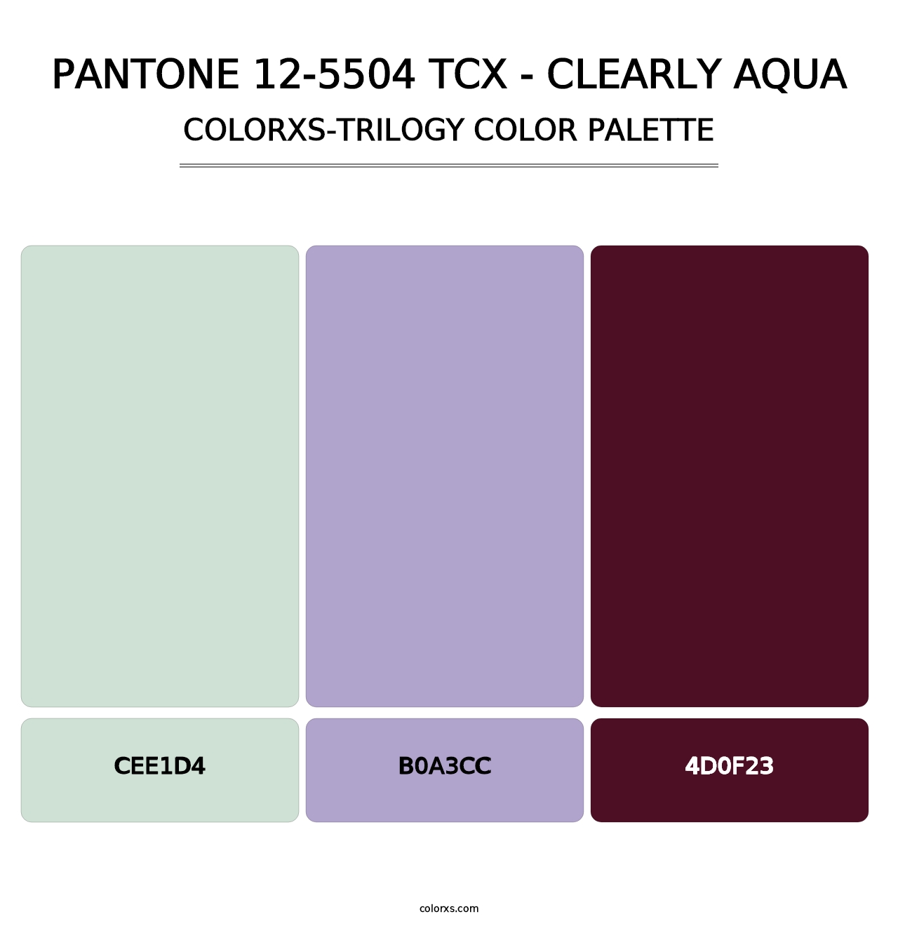 PANTONE 12-5504 TCX - Clearly Aqua - Colorxs Trilogy Palette
