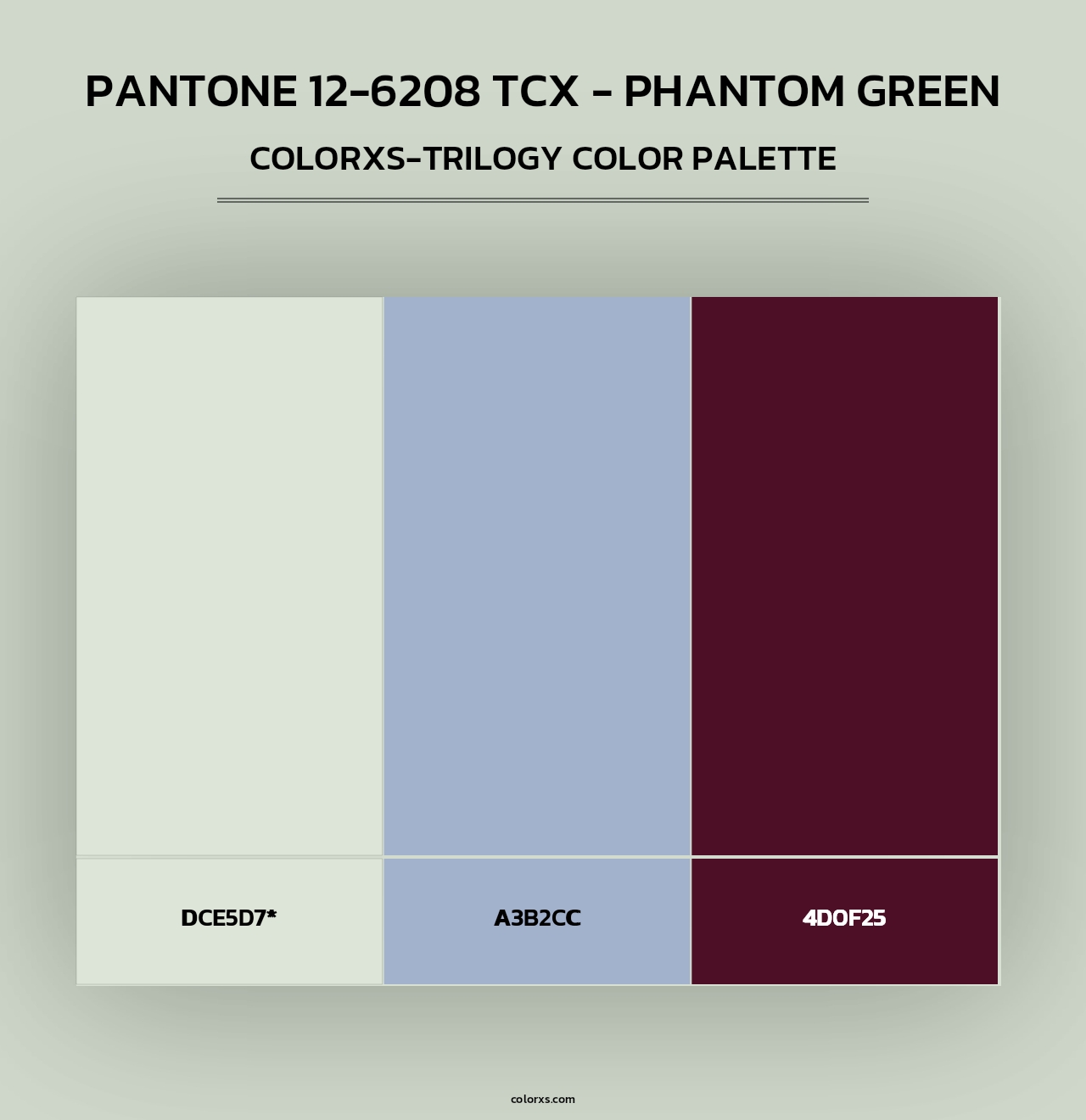 PANTONE 12-6208 TCX - Phantom Green - Colorxs Trilogy Palette