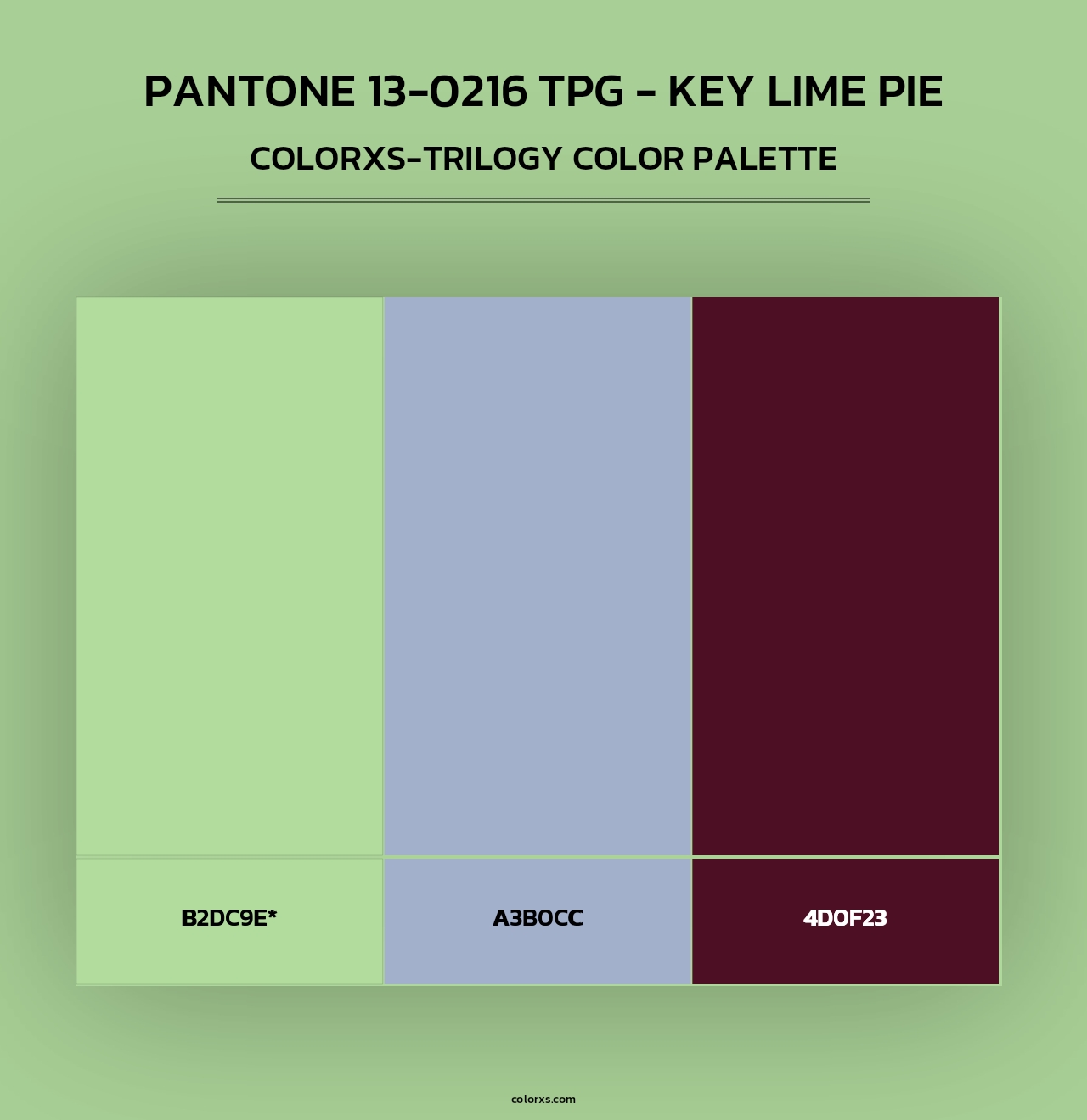 Pantone 13-0216 TPG - Key Lime Pie - Colorxs Trilogy Palette