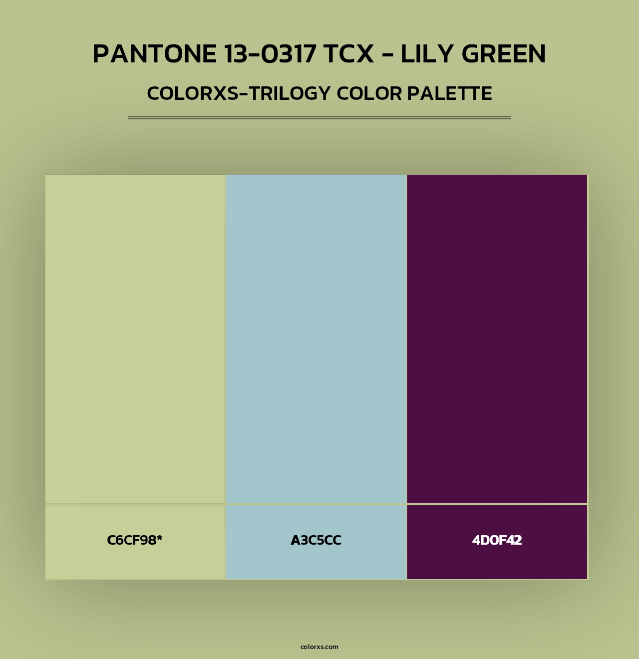 PANTONE 13-0317 TCX - Lily Green - Colorxs Trilogy Palette