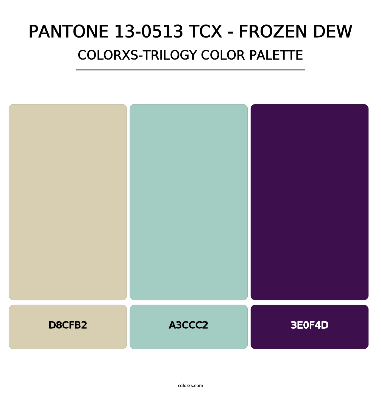 PANTONE 13-0513 TCX - Frozen Dew - Colorxs Trilogy Palette