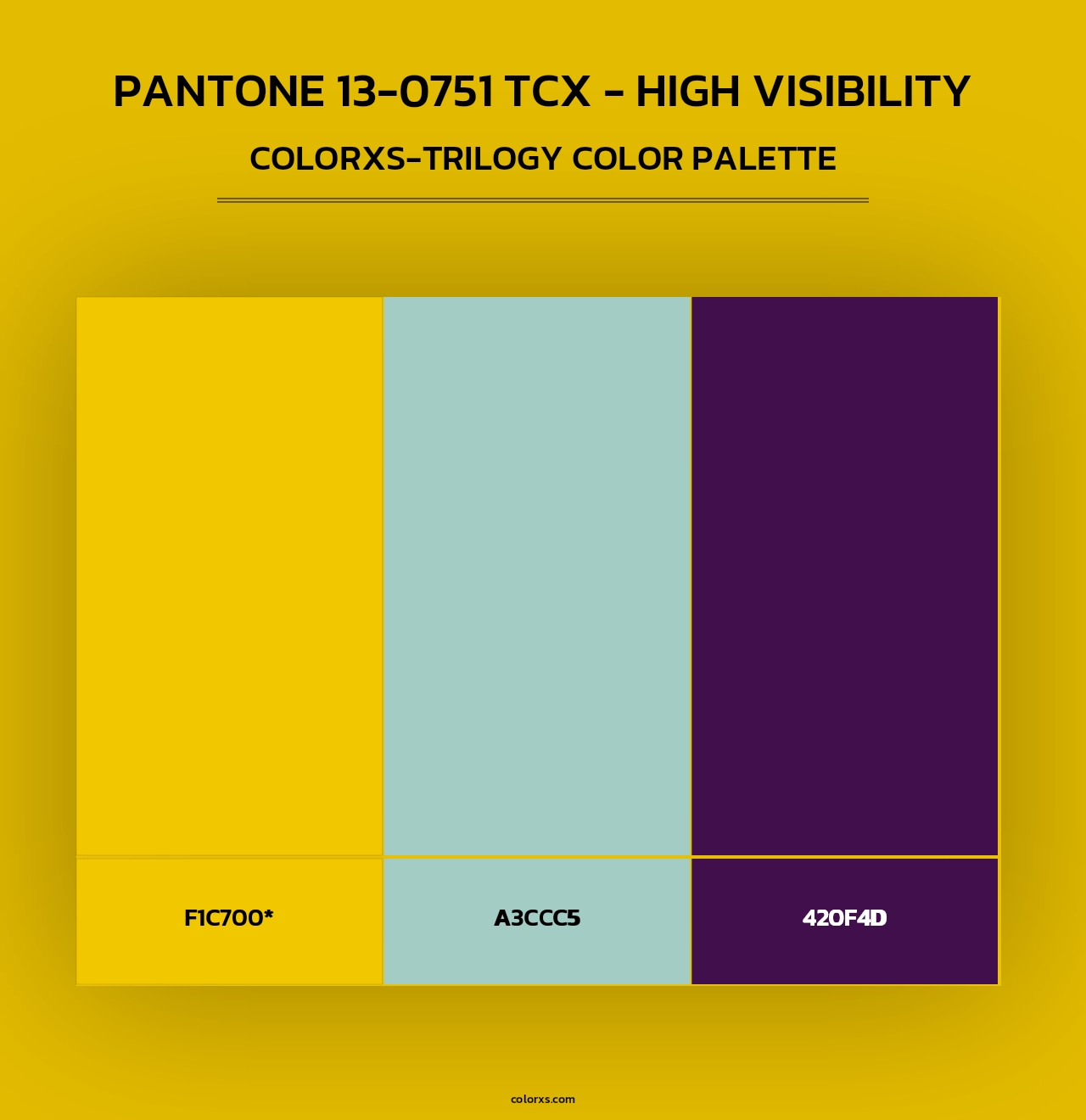 PANTONE 13-0751 TCX - High Visibility - Colorxs Trilogy Palette