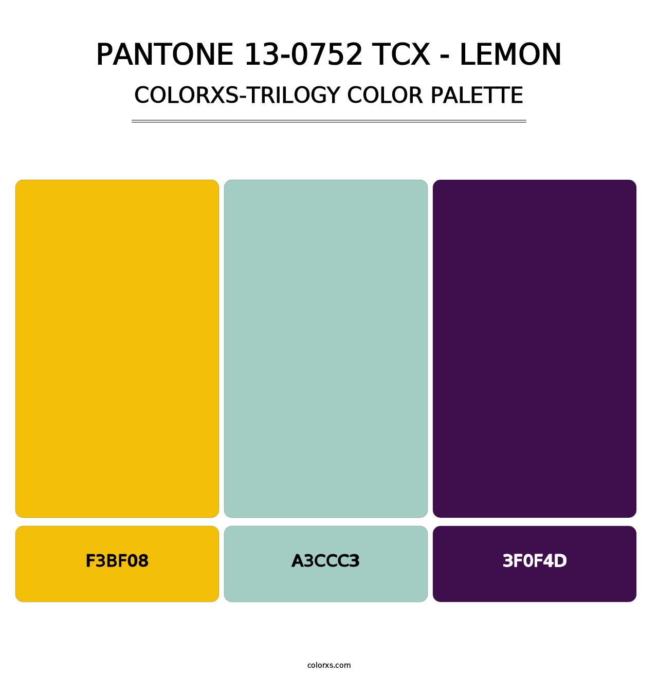 PANTONE 13-0752 TCX - Lemon - Colorxs Trilogy Palette