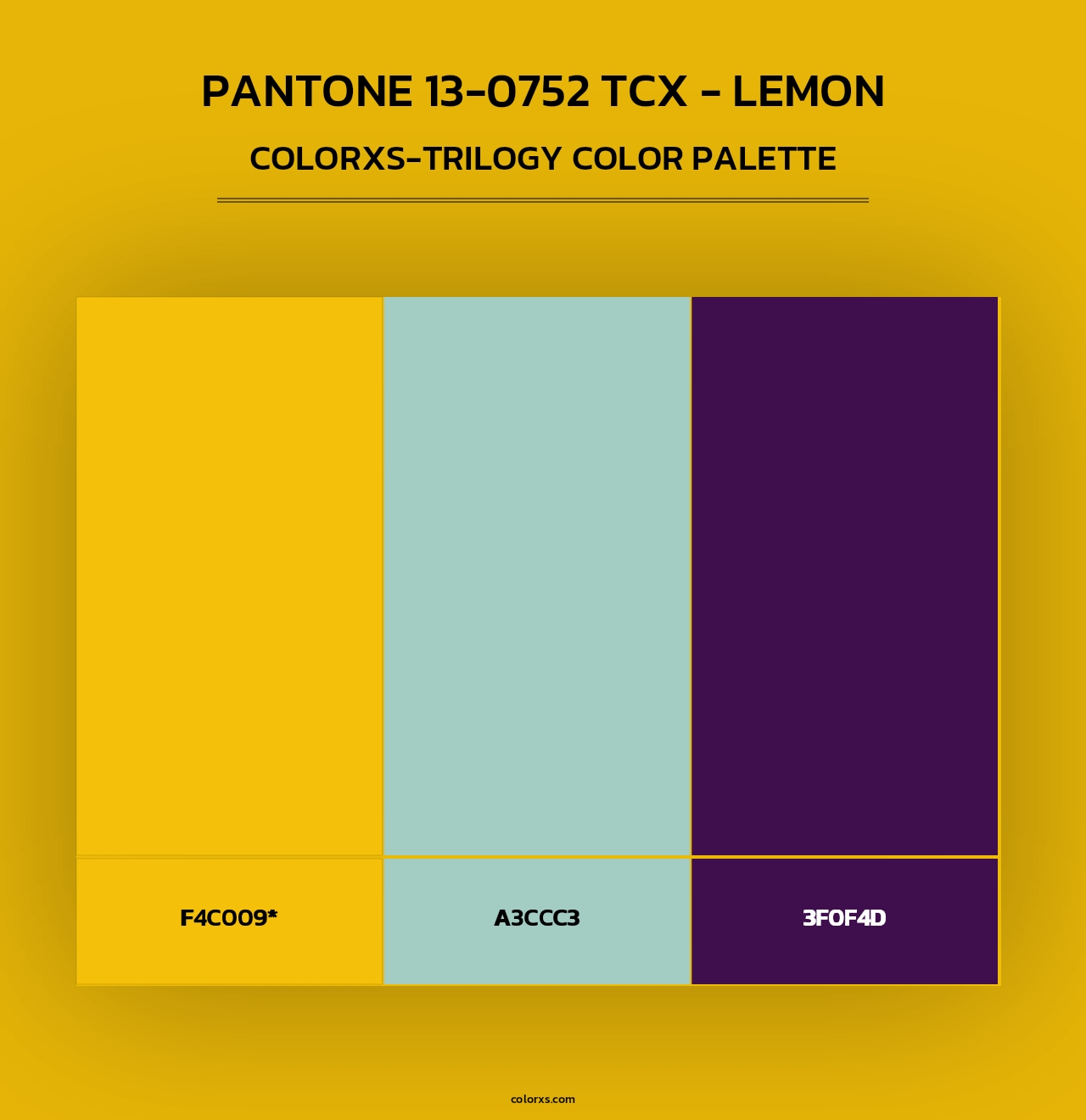 PANTONE 13-0752 TCX - Lemon - Colorxs Trilogy Palette