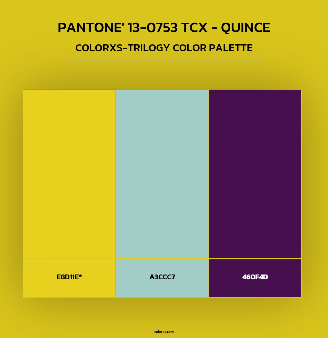 PANTONE' 13-0753 TCX - Quince - Colorxs Trilogy Palette