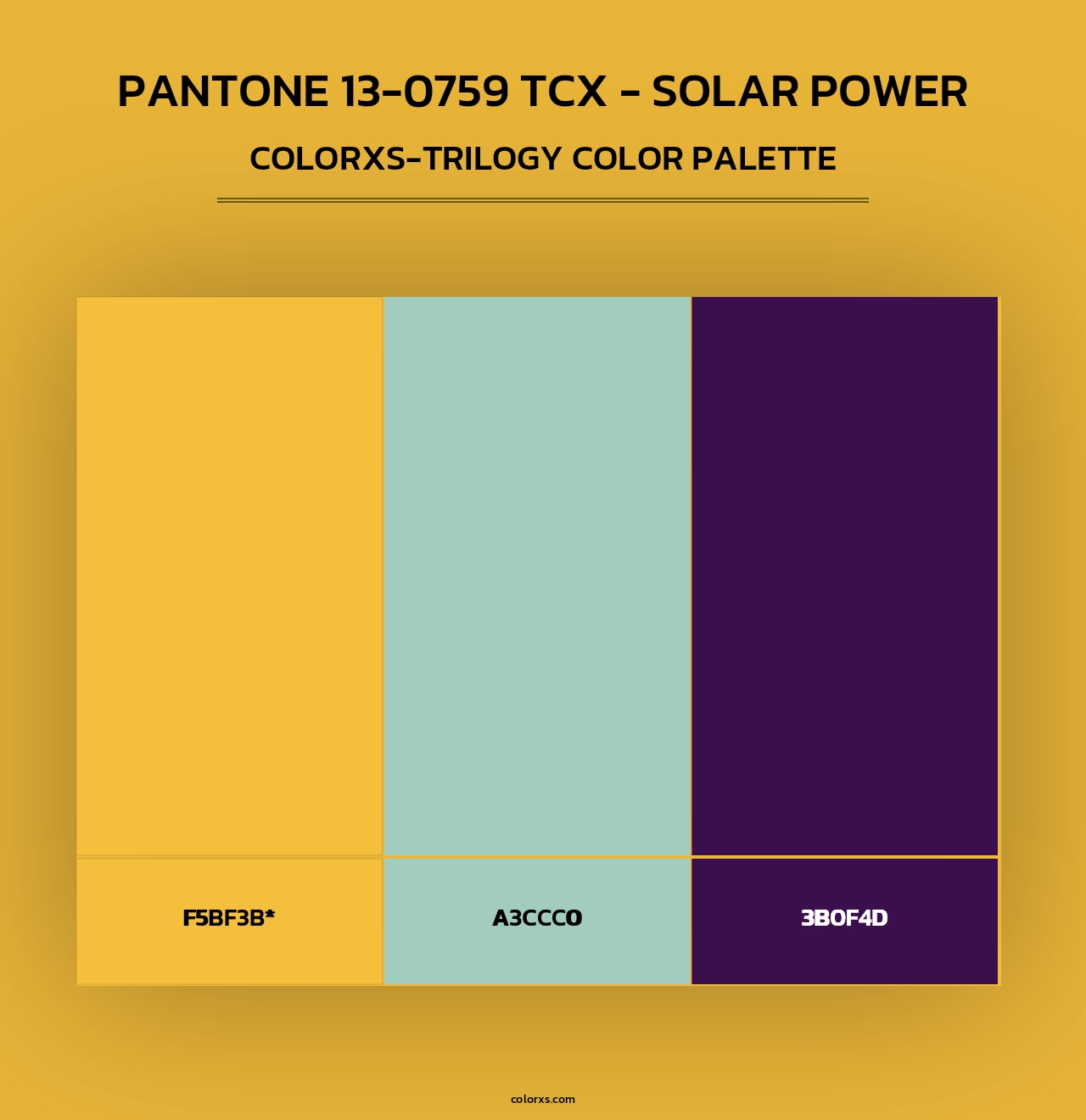 PANTONE 13-0759 TCX - Solar Power - Colorxs Trilogy Palette