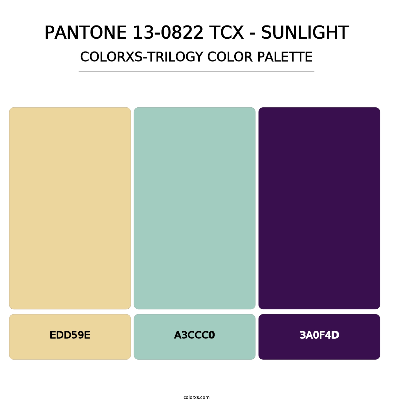 PANTONE 13-0822 TCX - Sunlight - Colorxs Trilogy Palette