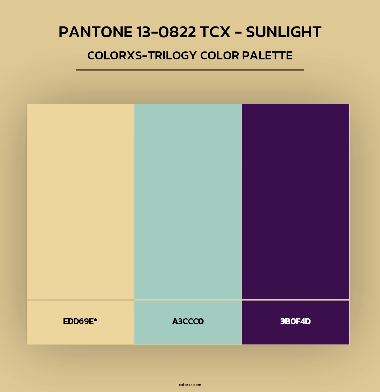 PANTONE 13-0822 TCX - Sunlight - Colorxs Trilogy Palette
