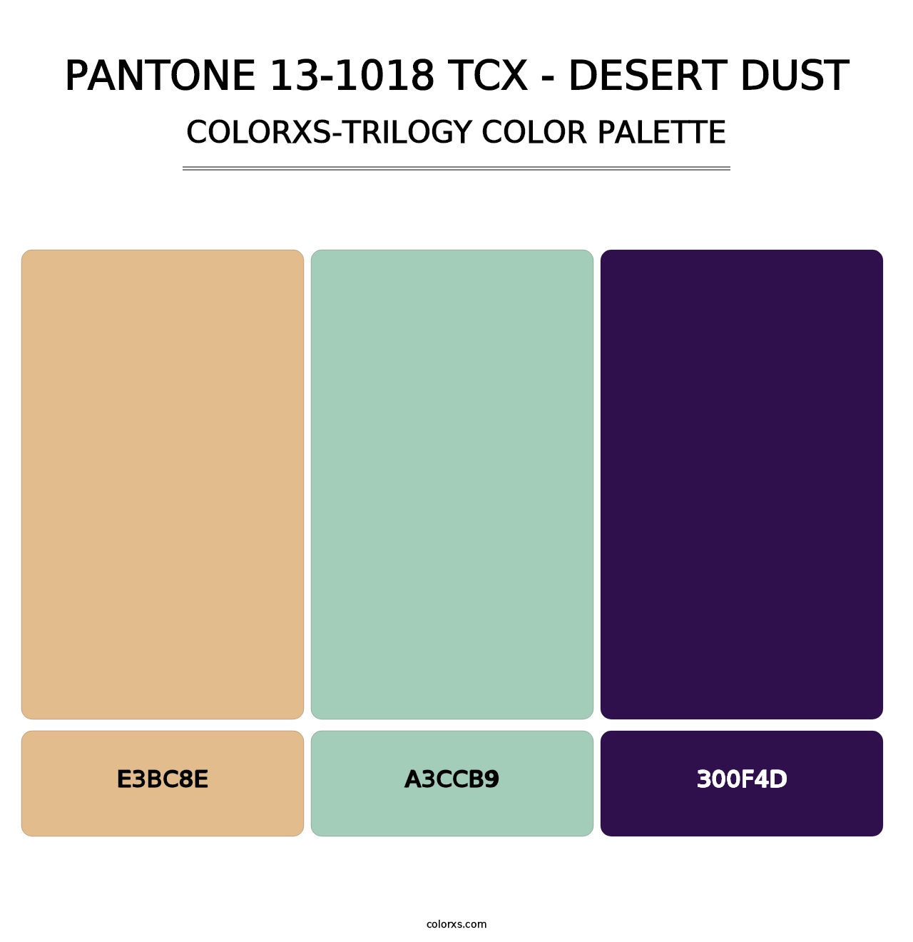 PANTONE 13-1018 TCX - Desert Dust - Colorxs Trilogy Palette