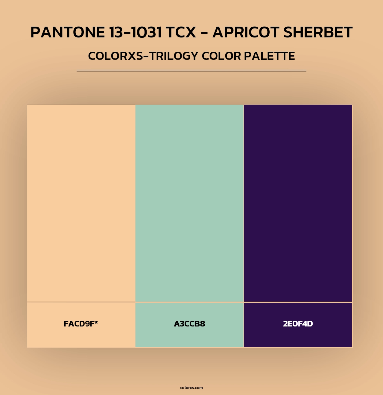 PANTONE 13-1031 TCX - Apricot Sherbet - Colorxs Trilogy Palette
